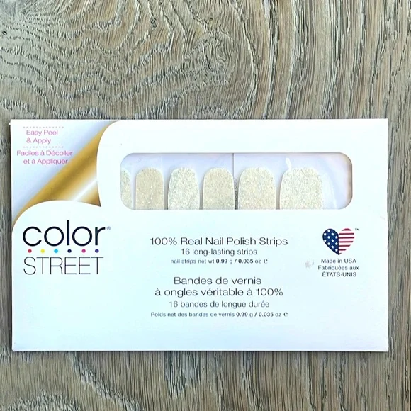 Color Street Silver White Sparkles Home Sleet Home Real Nail Polish Strips 2/$18 - Picture 4 of 7